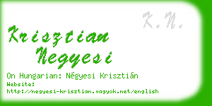 krisztian negyesi business card
