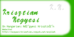 krisztian negyesi business card